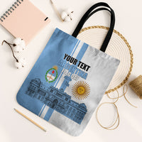 Personalized Argentina Flag Day Tote Bag Sun Of May Patriotic Blue Gradient Sketch