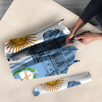 Personalized Argentina Flag Day Umbrella Sun Of May Patriotic Blue Gradient Sketch