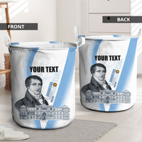 Custom Argentina Manuel Belgrano Laundry Basket Flag Day - Patriotic Sun of May