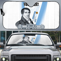 Custom Argentina Manuel Belgrano Auto Sun Shade Flag Day - Patriotic Sun of May