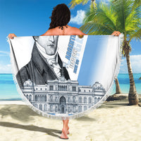 Custom Argentina Manuel Belgrano Beach Blanket Flag Day - Patriotic Sun of May