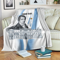 Custom Argentina Manuel Belgrano Blanket Flag Day - Patriotic Sun of May