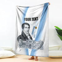 Custom Argentina Manuel Belgrano Blanket Flag Day - Patriotic Sun of May