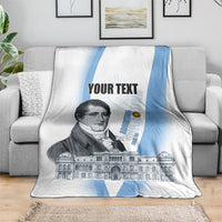 Custom Argentina Manuel Belgrano Blanket Flag Day - Patriotic Sun of May