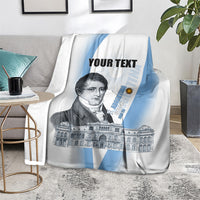 Custom Argentina Manuel Belgrano Blanket Flag Day - Patriotic Sun of May