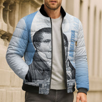 Custom Argentina Manuel Belgrano Bomber Puffer Jacket Flag Day - Patriotic Sun of May