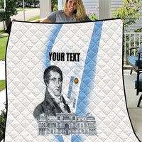 Custom Argentina Manuel Belgrano Quilt Flag Day - Patriotic Sun of May
