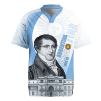 Custom Argentina Manuel Belgrano Rugby Jersey Flag Day - Patriotic Sun of May