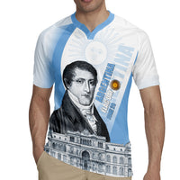 Custom Argentina Manuel Belgrano Rugby Jersey Flag Day - Patriotic Sun of May