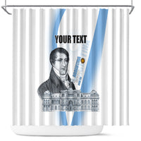 Custom Argentina Manuel Belgrano Shower Curtain Flag Day - Patriotic Sun of May
