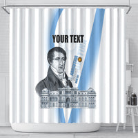 Custom Argentina Manuel Belgrano Shower Curtain Flag Day - Patriotic Sun of May