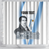 Custom Argentina Manuel Belgrano Shower Curtain Flag Day - Patriotic Sun of May