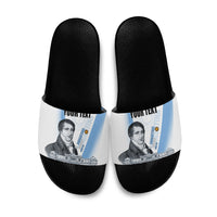 Custom Argentina Manuel Belgrano Slide Sandals Flag Day - Patriotic Sun of May