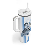 Custom Argentina Manuel Belgrano Tumbler With Handle Flag Day - Patriotic Sun of May