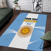Personalized Argentina Flag Day Area Rug Sun Of May Sol De Mayo - National Emblem Patriotism