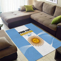 Personalized Argentina Flag Day Area Rug Sun Of May Sol De Mayo - National Emblem Patriotism
