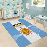 Personalized Argentina Flag Day Area Rug Sun Of May Sol De Mayo - National Emblem Patriotism