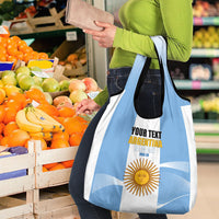 Personalized Argentina Flag Day Grocery Bag Sun Of May Sol De Mayo - National Emblem Patriotism