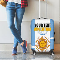 Personalized Argentina Flag Day Luggage Cover Sun Of May Sol De Mayo - National Emblem Patriotism