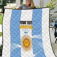 Personalized Argentina Flag Day Quilt Sun Of May Sol De Mayo - National Emblem Patriotism