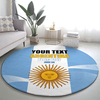 Personalized Argentina Flag Day Round Carpet Sun Of May Sol De Mayo - National Emblem Patriotism