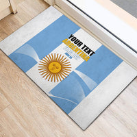 Personalized Argentina Flag Day Rubber Doormat Sun Of May Sol De Mayo - National Emblem Patriotism