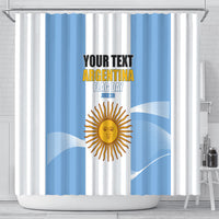 Personalized Argentina Flag Day Shower Curtain Sun Of May Sol De Mayo - National Emblem Patriotism
