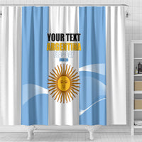 Personalized Argentina Flag Day Shower Curtain Sun Of May Sol De Mayo - National Emblem Patriotism