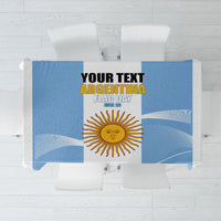 Personalized Argentina Flag Day Tablecloth Sun Of May Sol De Mayo - National Emblem Patriotism
