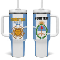 Personalized Argentina Flag Day Tumbler With Handle Sun Of May Sol De Mayo - National Emblem Patriotism