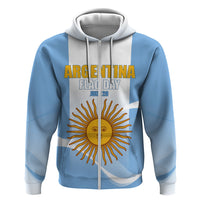 Personalized Argentina Flag Day Zip Hoodie Sun Of May Sol De Mayo - National Emblem Patriotism