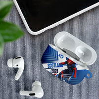 Personalized Scotland Football 2026 AirPods Case Scottish Soccer Red Lion Mascot Saltire Cross