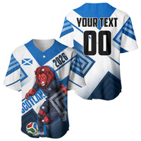 Personalized Scotland Football 2026 Baseball Jersey Scottish Soccer Red Lion Mascot Saltire Cross
