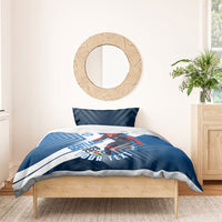 Personalized Scotland Football 2026 Bedding Set Scottish Soccer Red Lion Mascot Saltire Cross