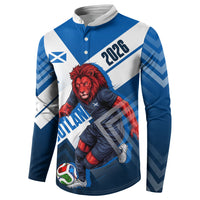 Personalized Scotland Football 2026 Button Sweatshirt Scottish Soccer Red Lion Mascot Saltire Cross
