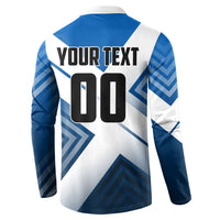 Personalized Scotland Football 2026 Button Sweatshirt Scottish Soccer Red Lion Mascot Saltire Cross