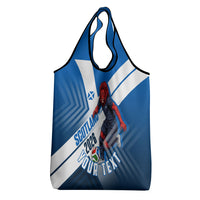 Personalized Scotland Football 2026 Grocery Bag Scottish Soccer Red Lion Mascot Saltire Cross
