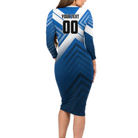 Personalized Scotland Football 2026 Long Sleeve Bodycon Dress Scottish Soccer Red Lion Mascot Saltire Cross