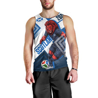Personalized Scotland Football 2026 Men Tank Top Scottish Soccer Red Lion Mascot Saltire Cross