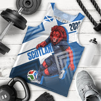 Personalized Scotland Football 2026 Men Tank Top Scottish Soccer Red Lion Mascot Saltire Cross