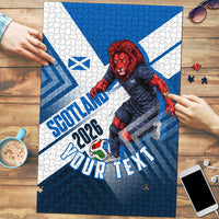 Personalized Scotland Football 2026 Puzzle Scottish Soccer Red Lion Mascot Saltire Cross