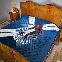 Personalized Scotland Football 2026 Quilt Scottish Soccer Red Lion Mascot Saltire Cross