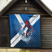 Personalized Scotland Football 2026 Quilt Scottish Soccer Red Lion Mascot Saltire Cross