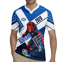 Personalized Scotland Football 2026 Rugby Jersey Scottish Soccer Red Lion Mascot Saltire Cross