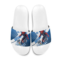 Personalized Scotland Football 2026 Slide Sandals Scottish Soccer Red Lion Mascot Saltire Cross