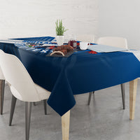 Personalized Scotland Football 2026 Tablecloth Scottish Soccer Red Lion Mascot Saltire Cross