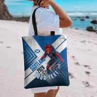 Personalized Scotland Football 2026 Tote Bag Scottish Soccer Red Lion Mascot Saltire Cross