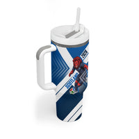 Personalized Scotland Football 2026 Tumbler With Handle Scottish Soccer Red Lion Mascot Saltire Cross