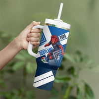 Personalized Scotland Football 2026 Tumbler With Handle Scottish Soccer Red Lion Mascot Saltire Cross