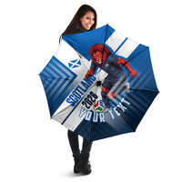 Personalized Scotland Football 2026 Umbrella Scottish Soccer Red Lion Mascot Saltire Cross